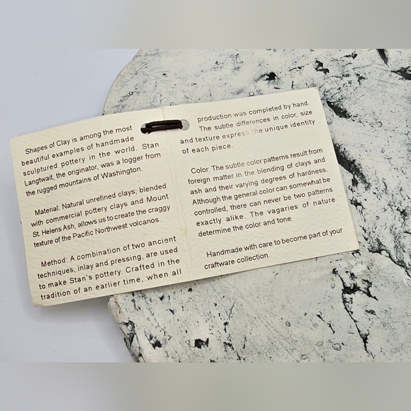 Shapes of Clay Made With Mt. St. Helens Ash Native American & Horse By Stan NWT - Picture 6 of 6